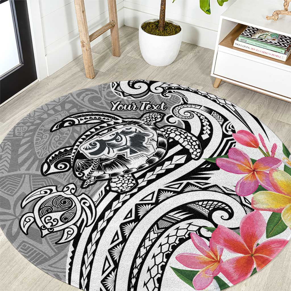 Aloha Kahoolawe Island Personalized Round Carpet Ashen Dreamy Turtle