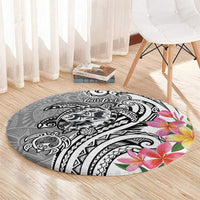Aloha Kahoolawe Island Personalized Round Carpet Ashen Dreamy Turtle