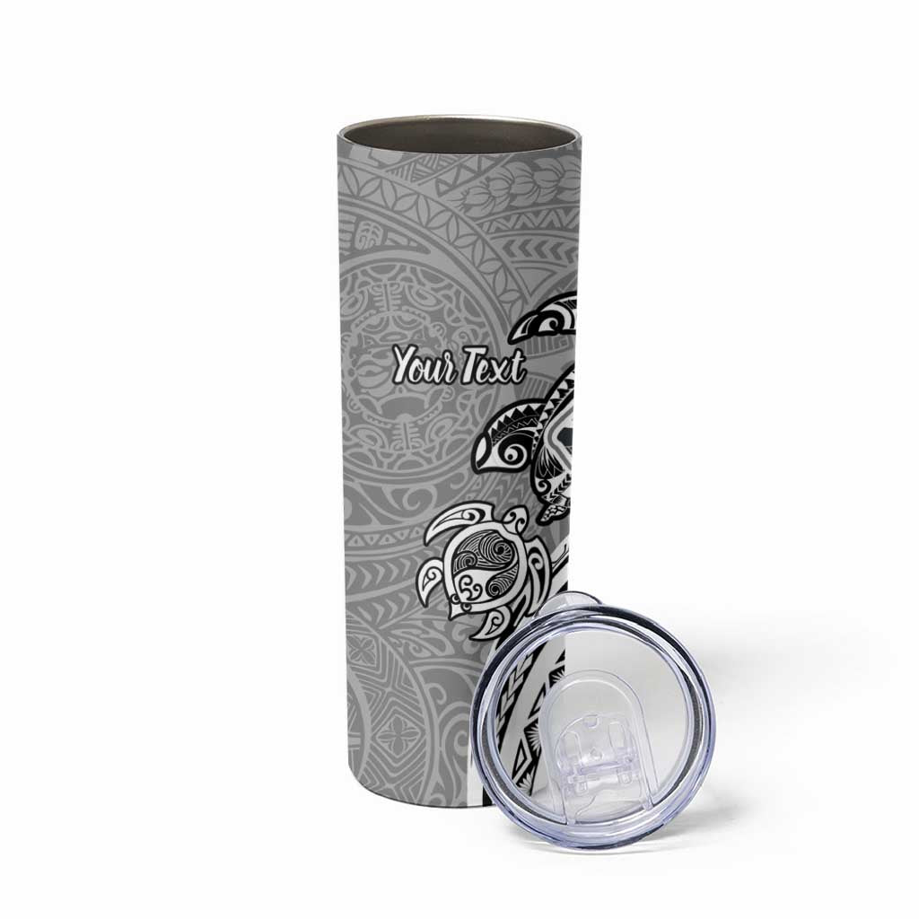 Aloha Kahoolawe Island Personalized Skinny Tumbler Ashen Dreamy Turtle
