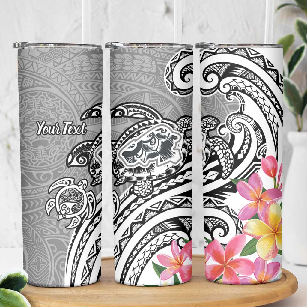 Aloha Kahoolawe Island Personalized Skinny Tumbler Ashen Dreamy Turtle