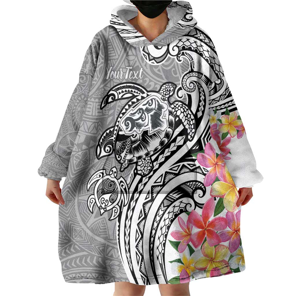 Aloha Kahoolawe Island Personalized Wearable Blanket Hoodie Ashen Dreamy Turtle LT7 - Polynesian Pride