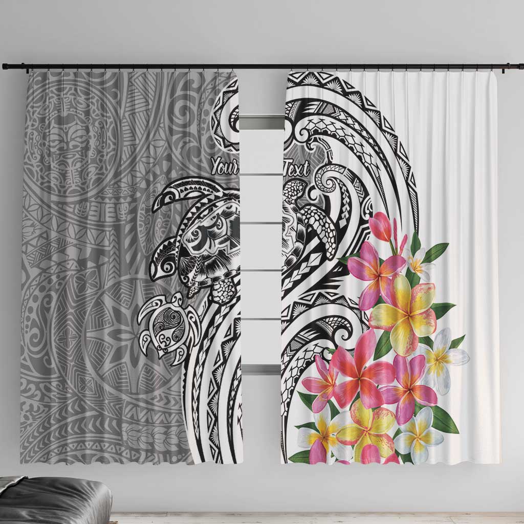 Aloha Kahoolawe Island Personalized Window Curtain Ashen Dreamy Turtle LT7 With Hooks Grey - Polynesian Pride