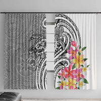 Aloha Kahoolawe Island Personalized Window Curtain Ashen Dreamy Turtle LT7 With Hooks Grey - Polynesian Pride