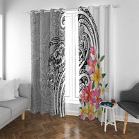Aloha Kahoolawe Island Personalized Window Curtain Ashen Dreamy Turtle LT7 With Grommets Grey - Polynesian Pride