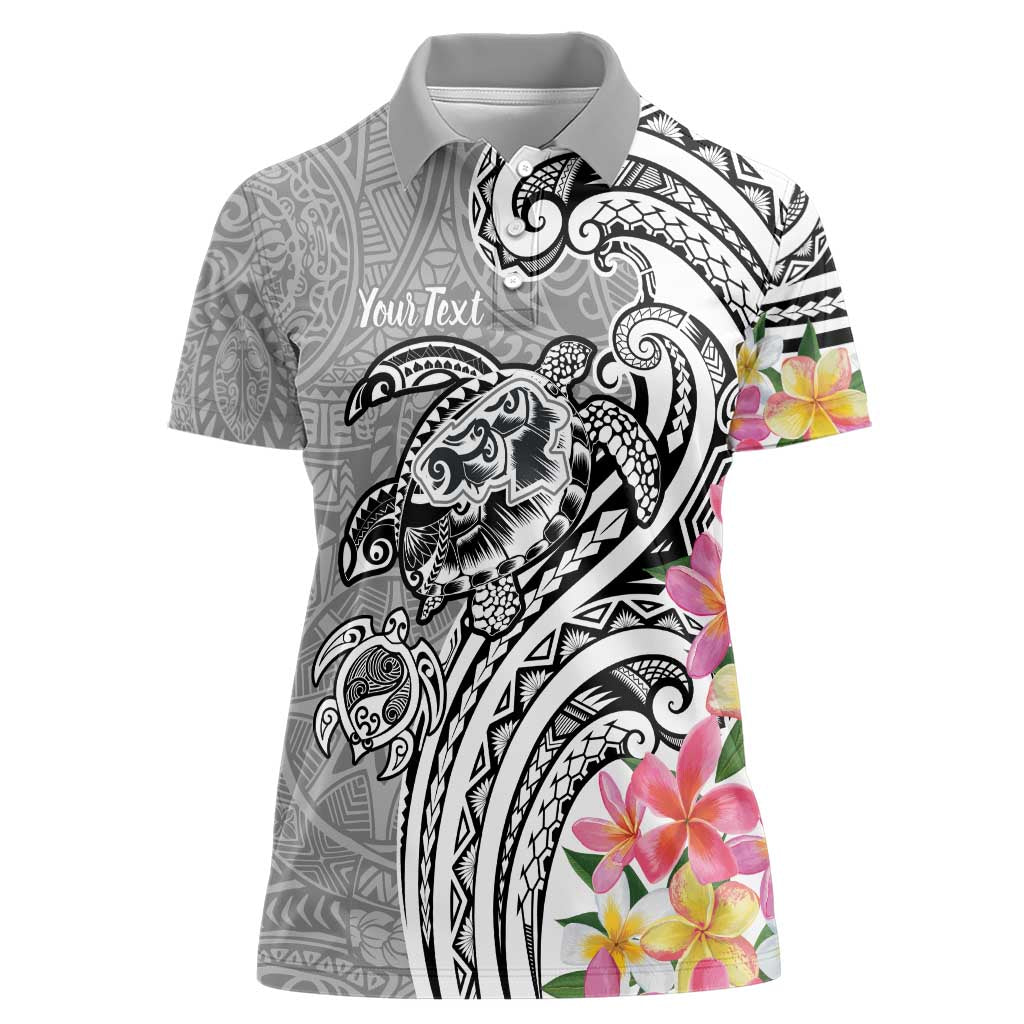 Aloha Kahoolawe Island Personalized Women Polo Shirt Ashen Dreamy Turtle
