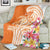 Aloha Lanai Island Personalized Blanket Orange Dreamy Turtle