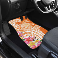 Aloha Lanai Island Personalized Car Mats Orange Dreamy Turtle LT7 - Polynesian Pride