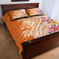 Aloha Lanai Island Personalized Quilt Bed Set Orange Dreamy Turtle LT7 - Polynesian Pride
