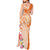 Aloha Lanai Island Personalized Tank Maxi Dress Orange Dreamy Turtle
