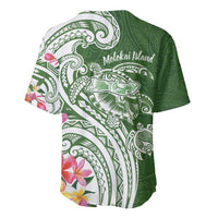 Aloha Molokai Island Personalized Baseball Jersey Sage Dreamy Turtle