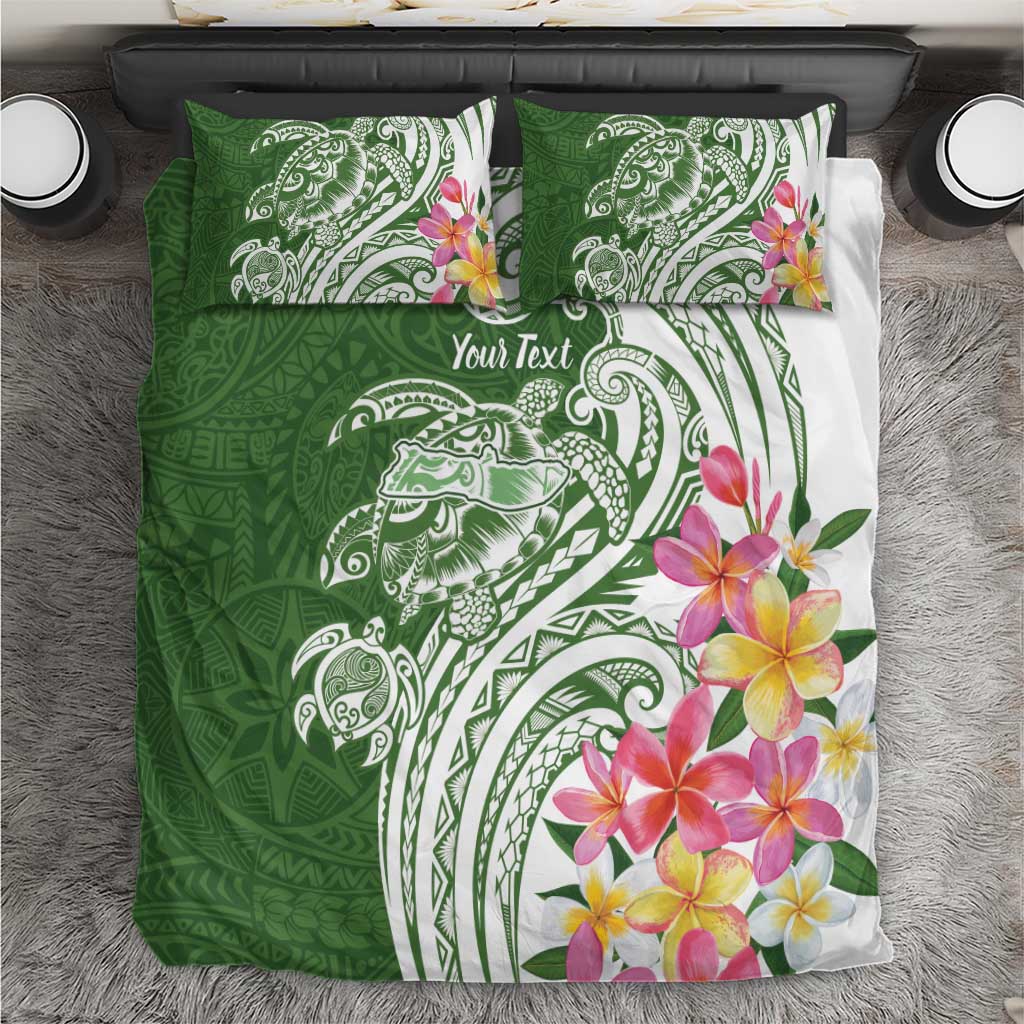 Aloha Molokai Island Personalized Bedding Set Sage Dreamy Turtle