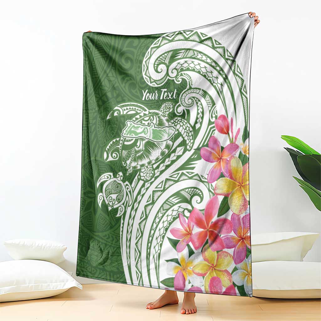Aloha Molokai Island Personalized Blanket Sage Dreamy Turtle