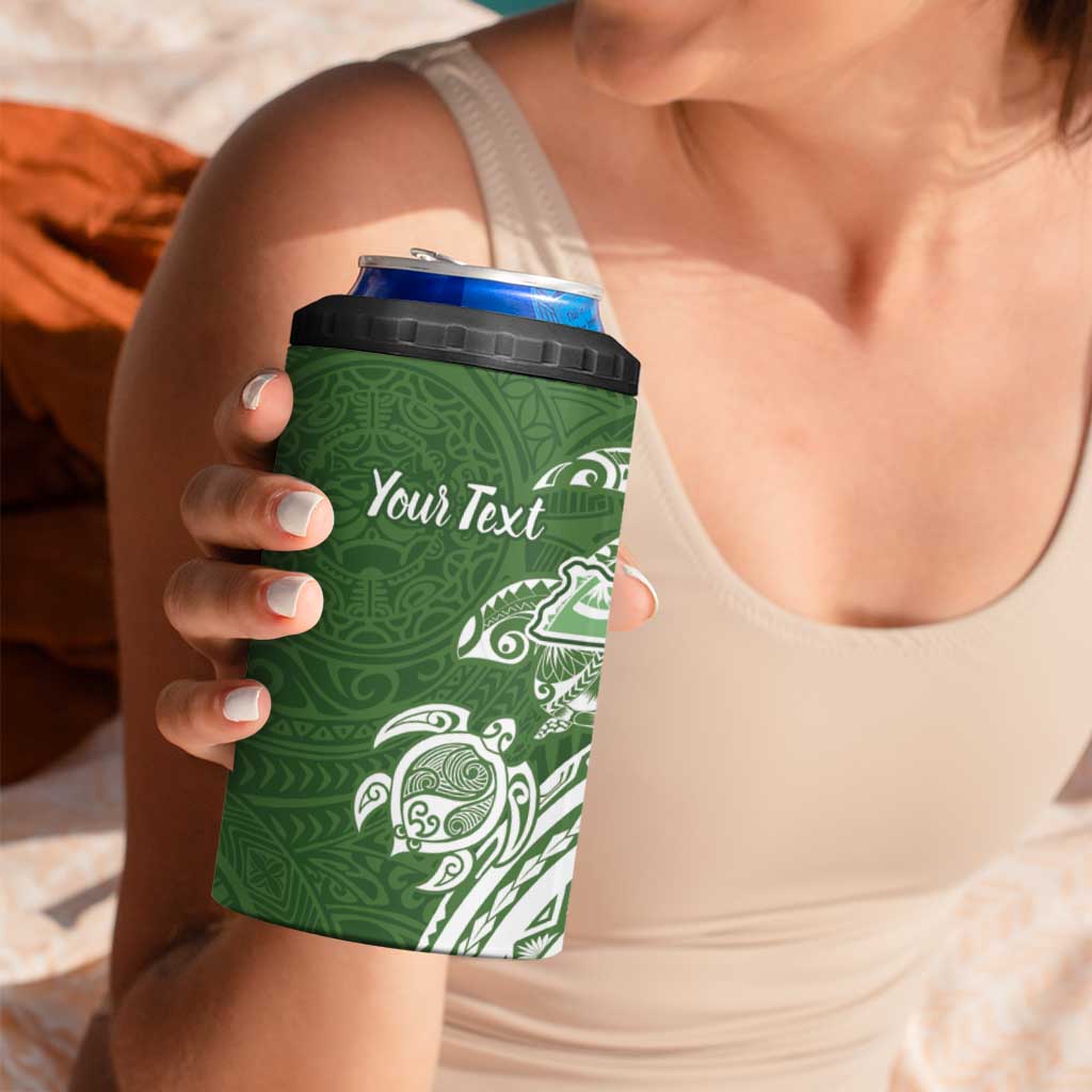 Aloha Molokai Island Personalized 4 in 1 Can Cooler Tumbler Sage Dreamy Turtle