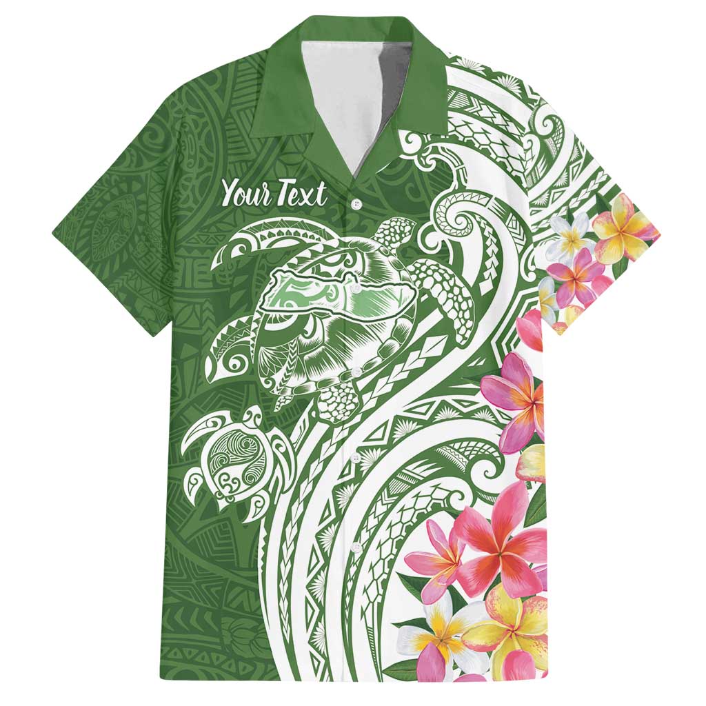 Aloha Molokai Island Personalized Family Matching Puletasi and Hawaiian Shirt Sage Dreamy Turtle