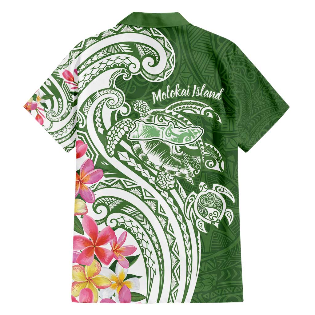 Aloha Molokai Island Personalized Hawaiian Shirt Sage Dreamy Turtle