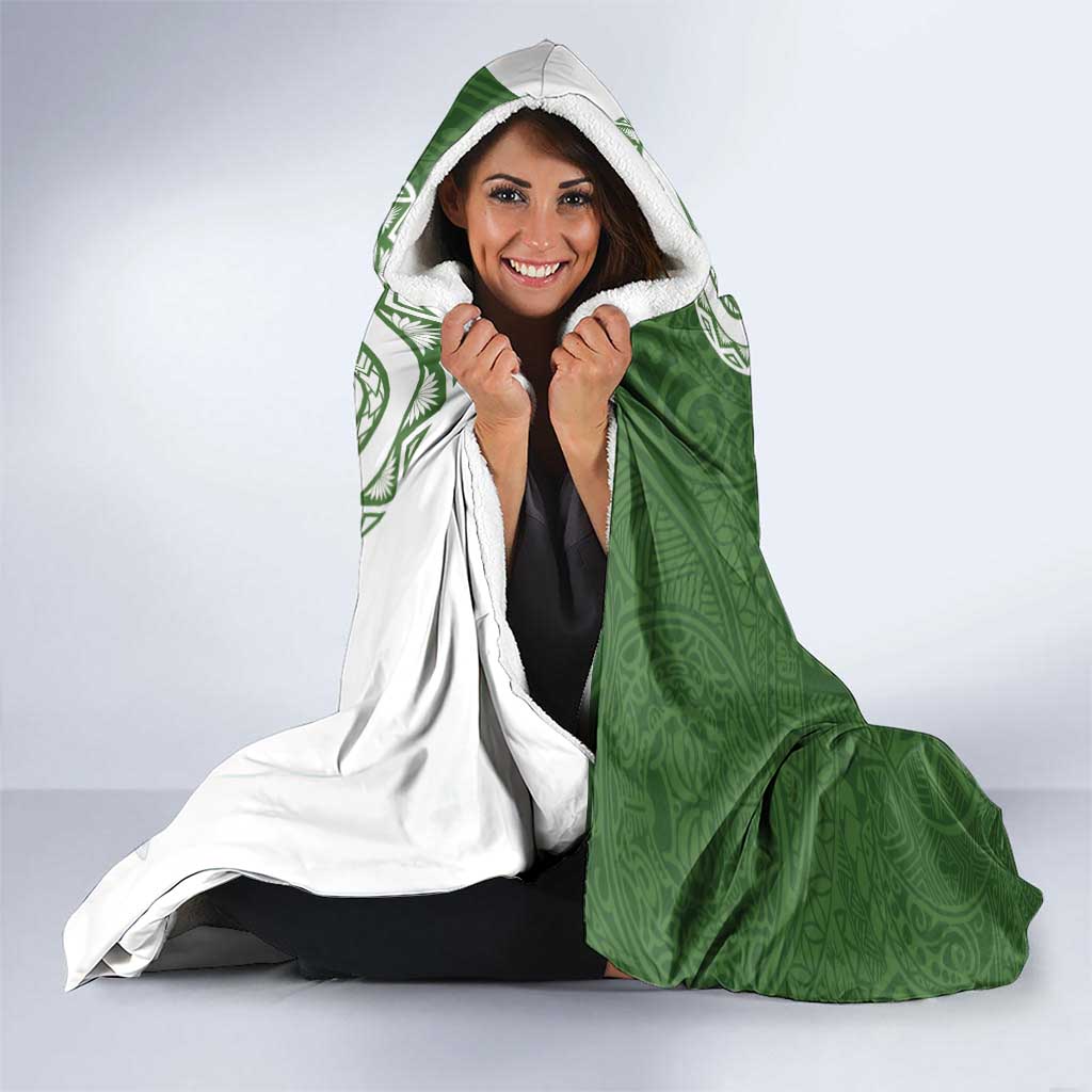 Aloha Molokai Island Personalized Hooded Blanket Sage Dreamy Turtle