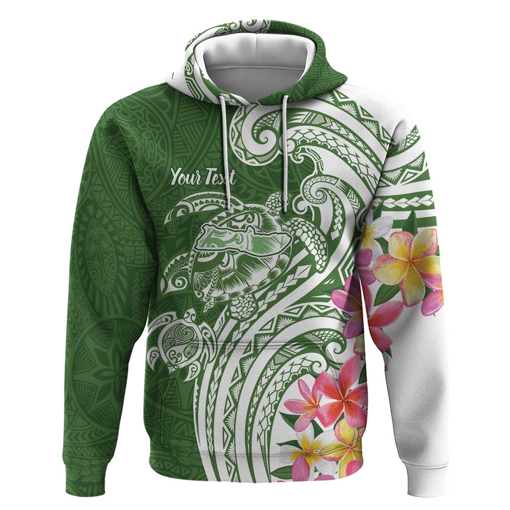 Aloha Molokai Island Personalized Hoodie Sage Dreamy Turtle
