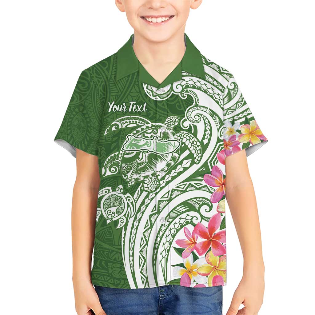 Aloha Molokai Island Personalized Kid Hawaiian Shirt Sage Dreamy Turtle