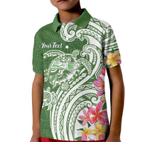 Aloha Molokai Island Personalized Kid Polo Shirt Sage Dreamy Turtle