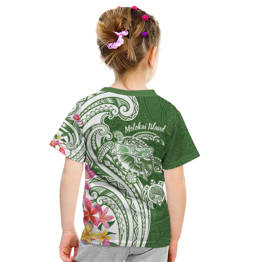 Aloha Molokai Island Personalized Kid T Shirt Sage Dreamy Turtle