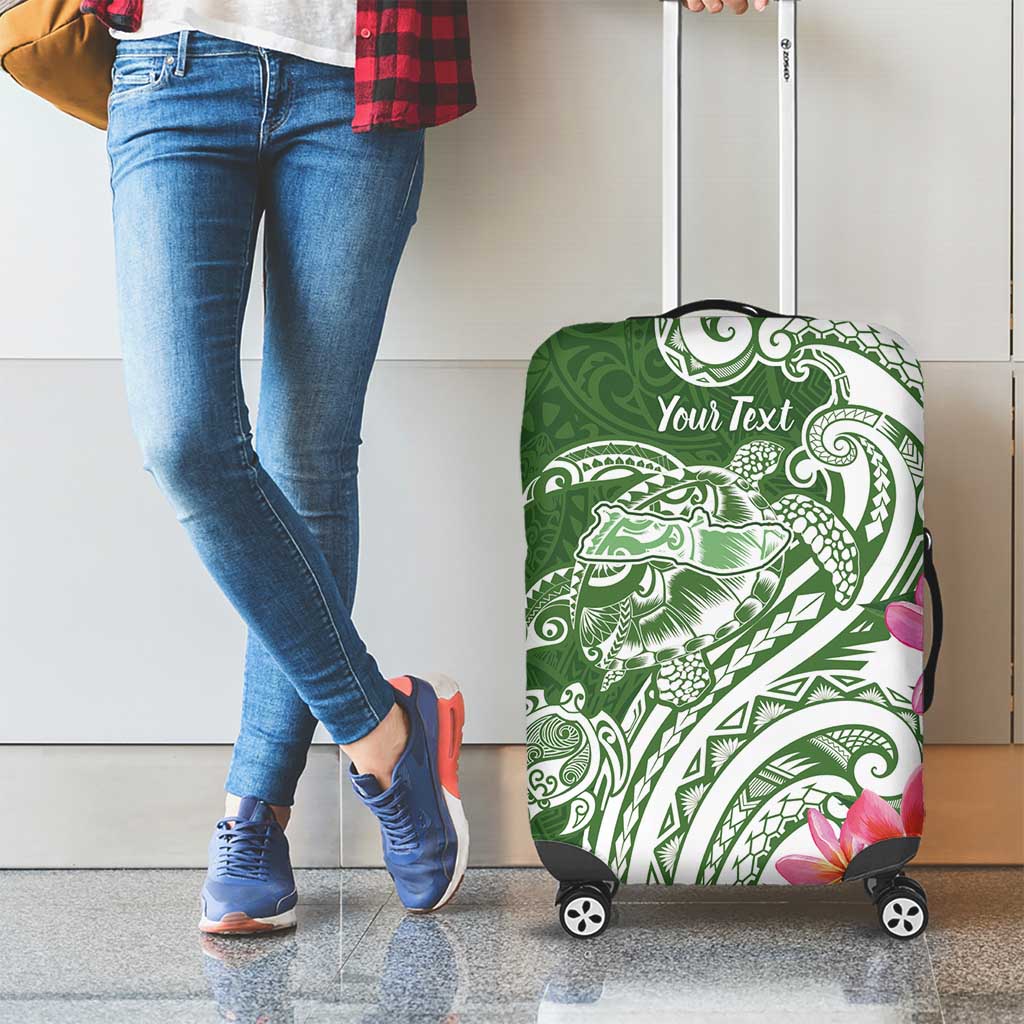 Aloha Molokai Island Personalized Luggage Cover Sage Dreamy Turtle