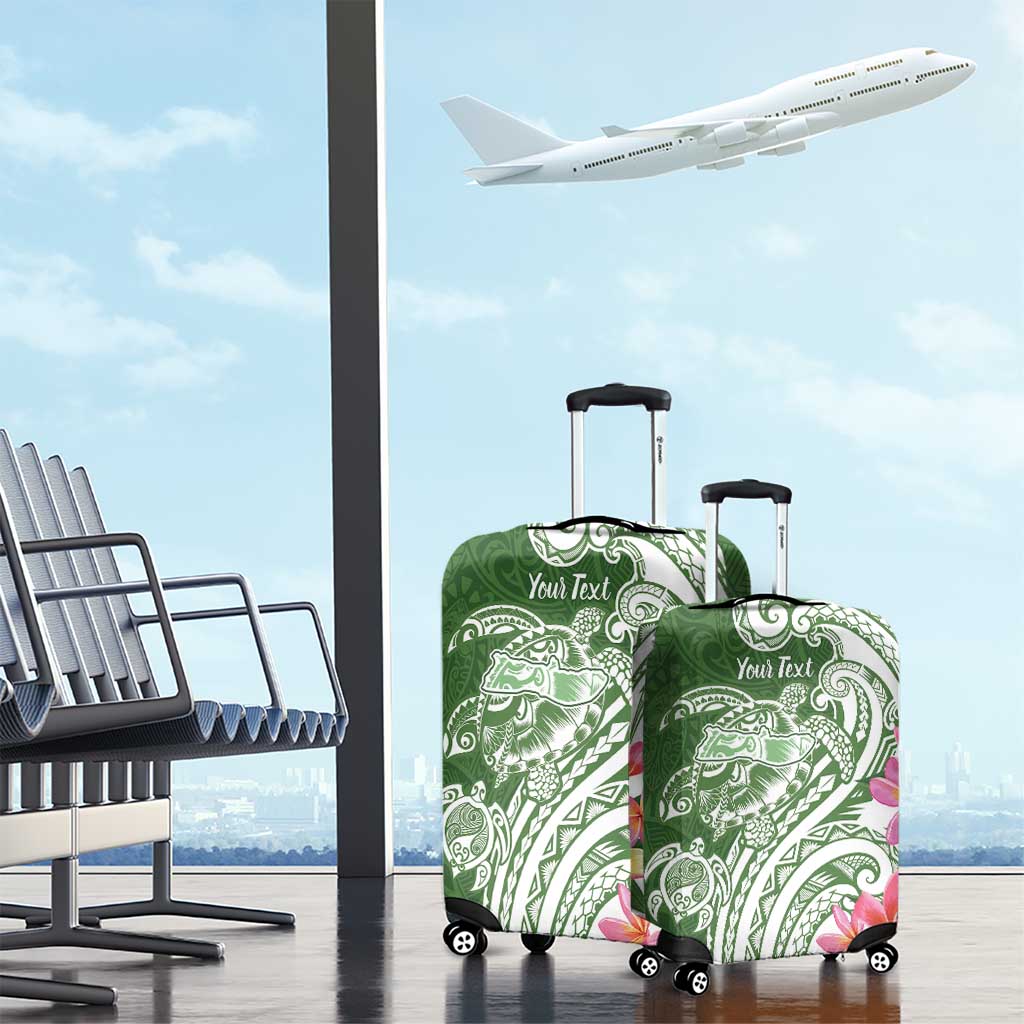 Aloha Molokai Island Personalized Luggage Cover Sage Dreamy Turtle