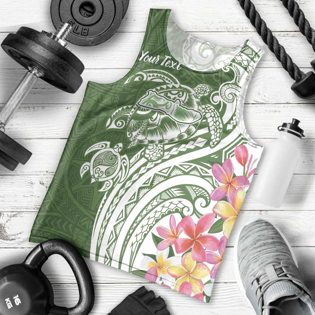Aloha Molokai Island Personalized Men Tank Top Sage Dreamy Turtle