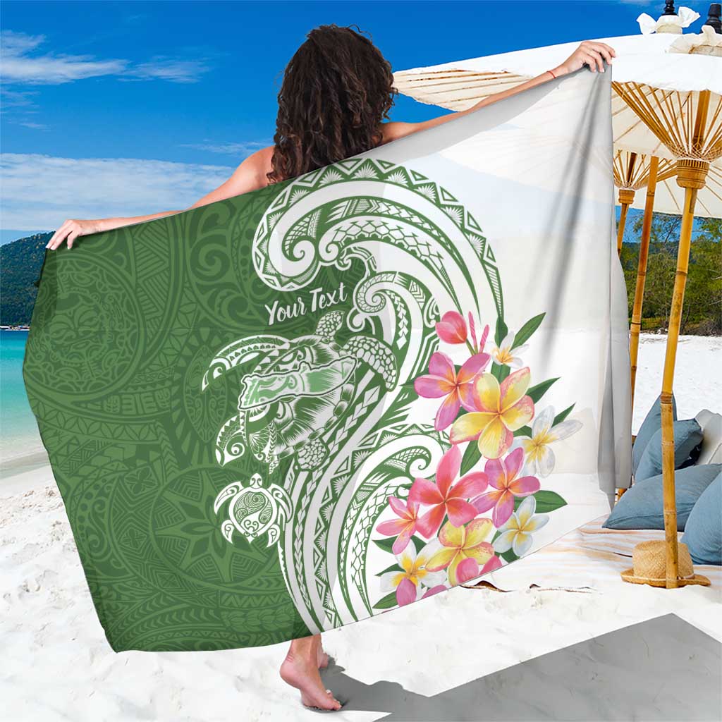Aloha Molokai Island Personalized Sarong Sage Dreamy Turtle