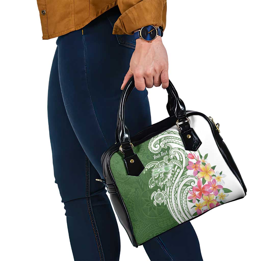 Aloha Molokai Island Personalized Shoulder Handbag Sage Dreamy Turtle