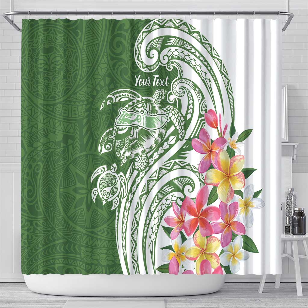 Aloha Molokai Island Personalized Shower Curtain Sage Dreamy Turtle