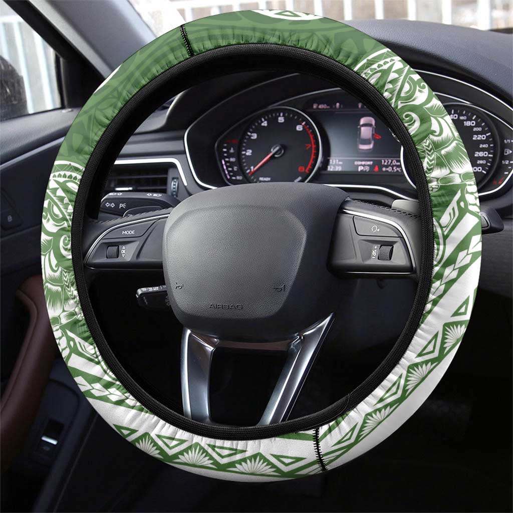 Aloha Molokai Island Personalized Steering Wheel Cover Sage Dreamy Turtle