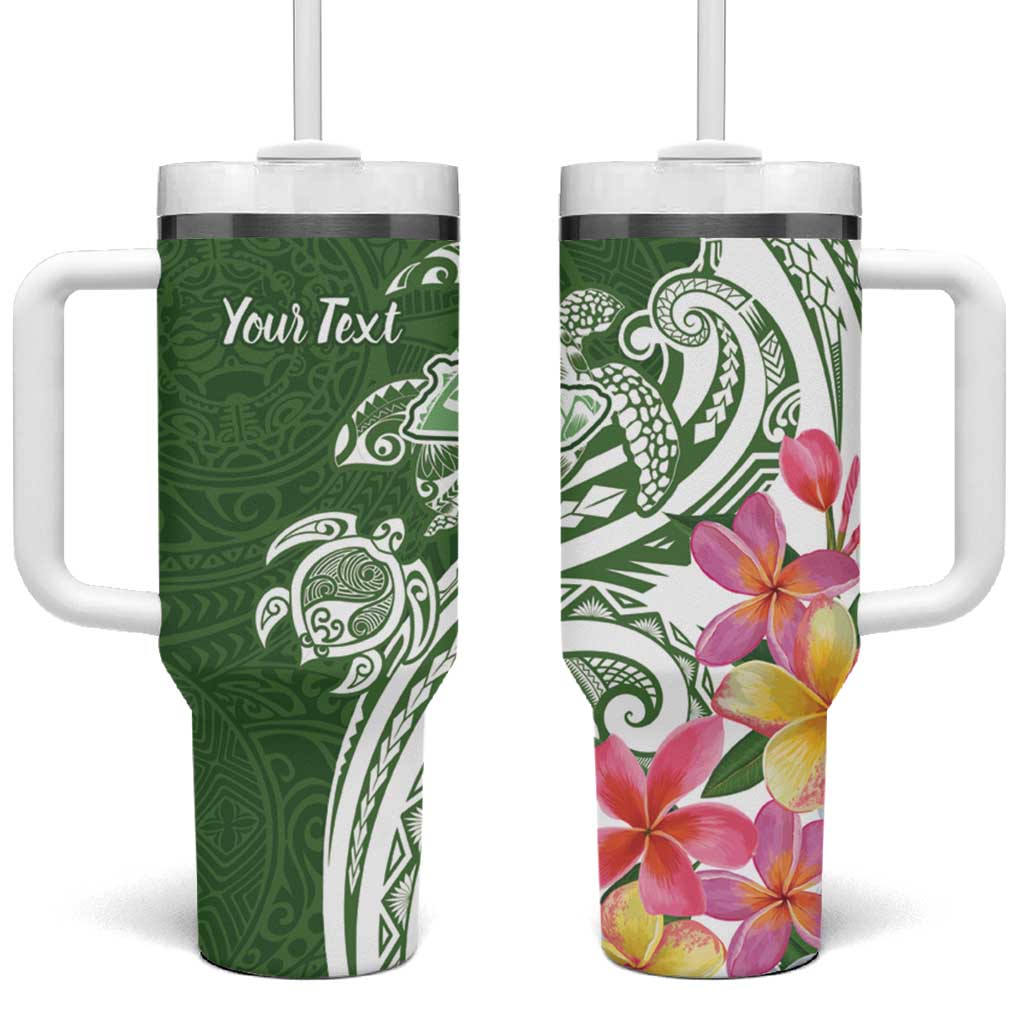 Aloha Molokai Island Personalized Tumbler With Handle Sage Dreamy Turtle