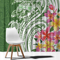 Aloha Molokai Island Personalized Window Curtain Sage Dreamy Turtle