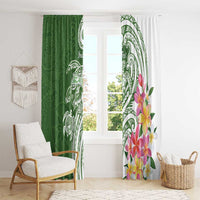 Aloha Molokai Island Personalized Window Curtain Sage Dreamy Turtle