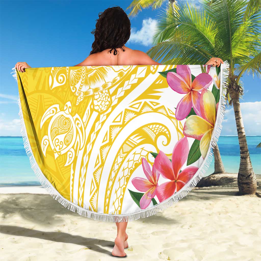 Aloha Oahu Island Personalized Beach Blanket Yellow Dreamy Turtle LT7 - Polynesian Pride