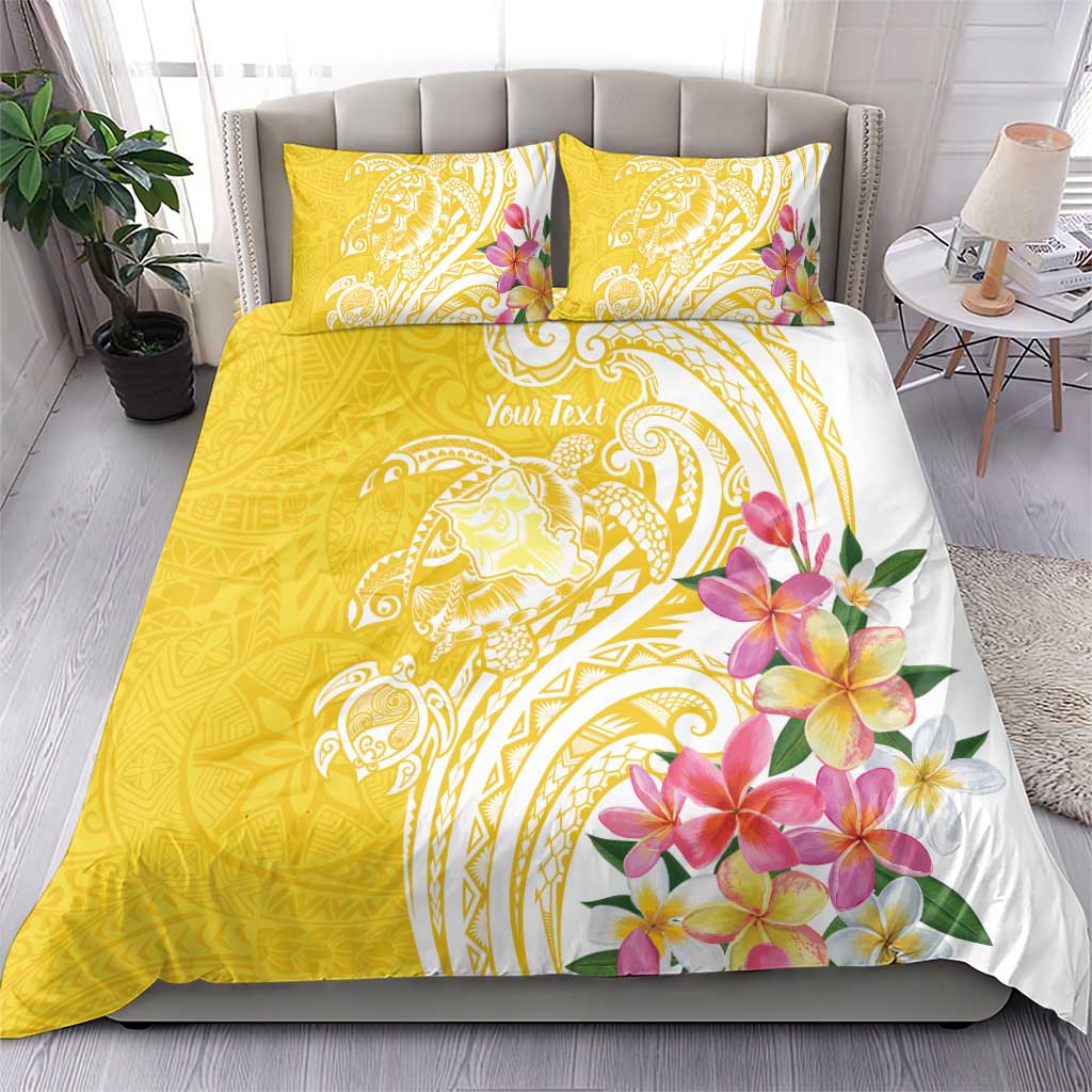 Aloha Oahu Island Personalized Bedding Set Yellow Dreamy Turtle
