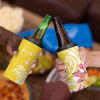Aloha Oahu Island Personalized 4 in 1 Can Cooler Tumbler Yellow Dreamy Turtle LT7 - Polynesian Pride