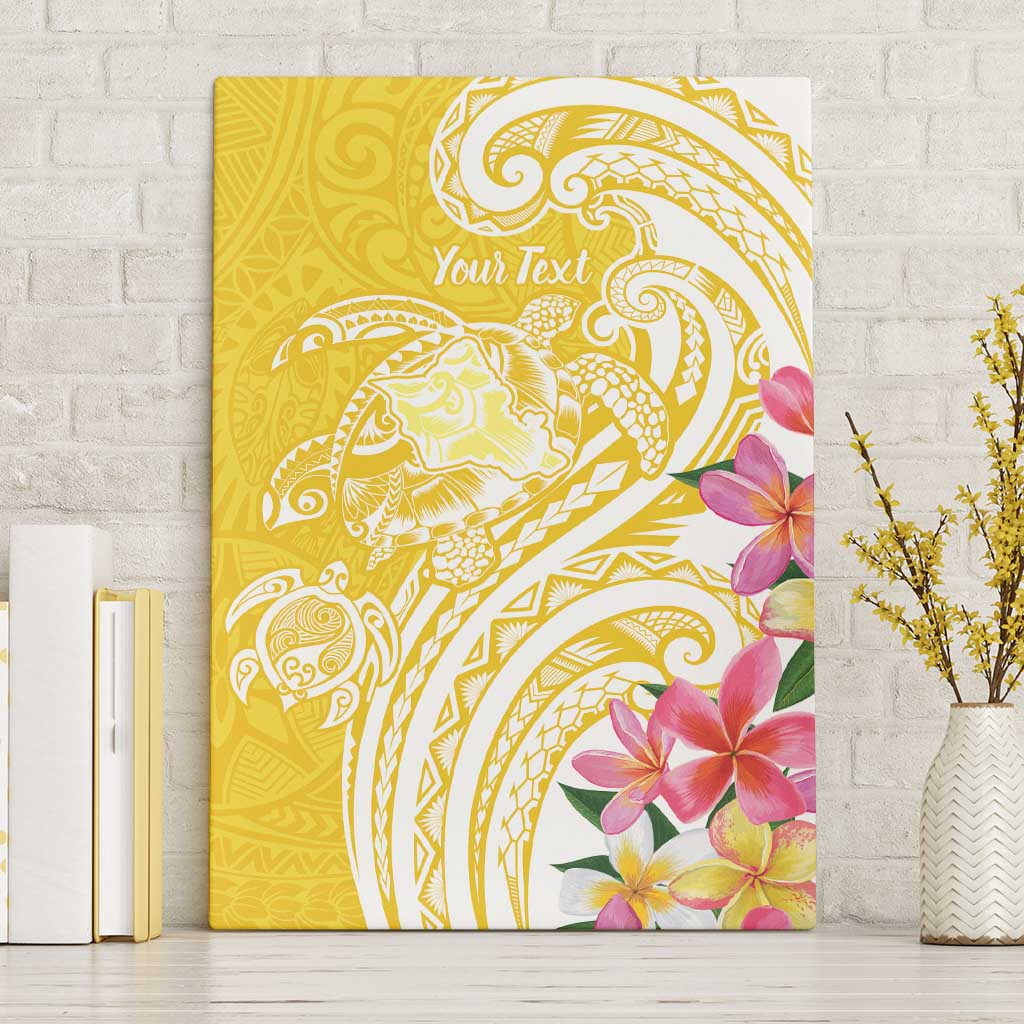 Aloha Oahu Island Personalized Canvas Wall Art Yellow Dreamy Turtle LT7 Without Frame Yellow - Polynesian Pride