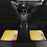 Aloha Oahu Island Personalized Car Mats Yellow Dreamy Turtle LT7 Set 2pcs - Back Yellow - Polynesian Pride