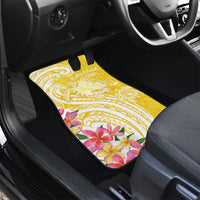 Aloha Oahu Island Personalized Car Mats Yellow Dreamy Turtle LT7 - Polynesian Pride