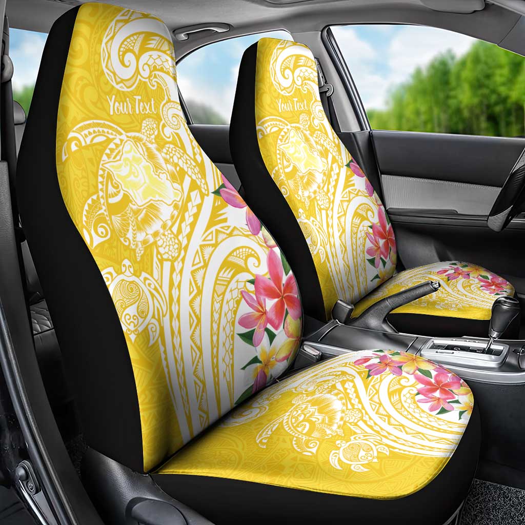 Aloha Oahu Island Personalized Car Seat Cover Yellow Dreamy Turtle