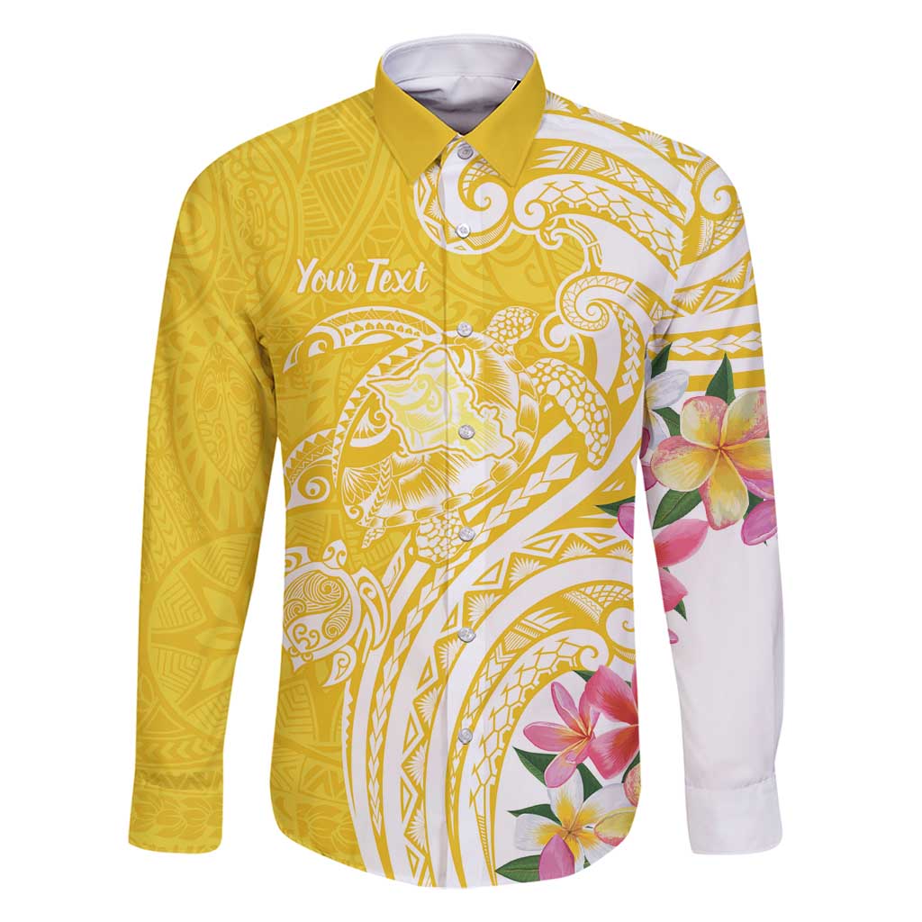 Aloha Oahu Island Personalized Family Matching Summer Maxi Dress and Hawaiian Shirt Yellow Dreamy Turtle