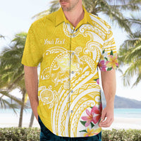 Aloha Oahu Island Personalized Hawaiian Shirt Yellow Dreamy Turtle LT7 - Polynesian Pride