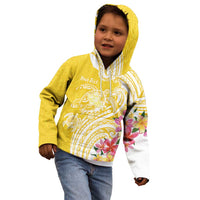 Aloha Oahu Island Personalized Kid Hoodie Yellow Dreamy Turtle