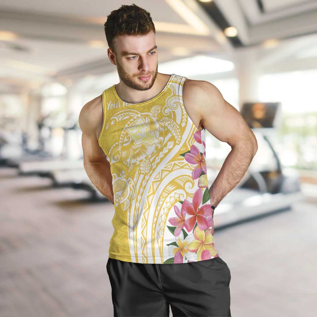 Aloha Oahu Island Personalized Men Tank Top Yellow Dreamy Turtle LT7 Yellow - Polynesian Pride
