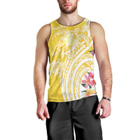 Aloha Oahu Island Personalized Men Tank Top Yellow Dreamy Turtle LT7 - Polynesian Pride