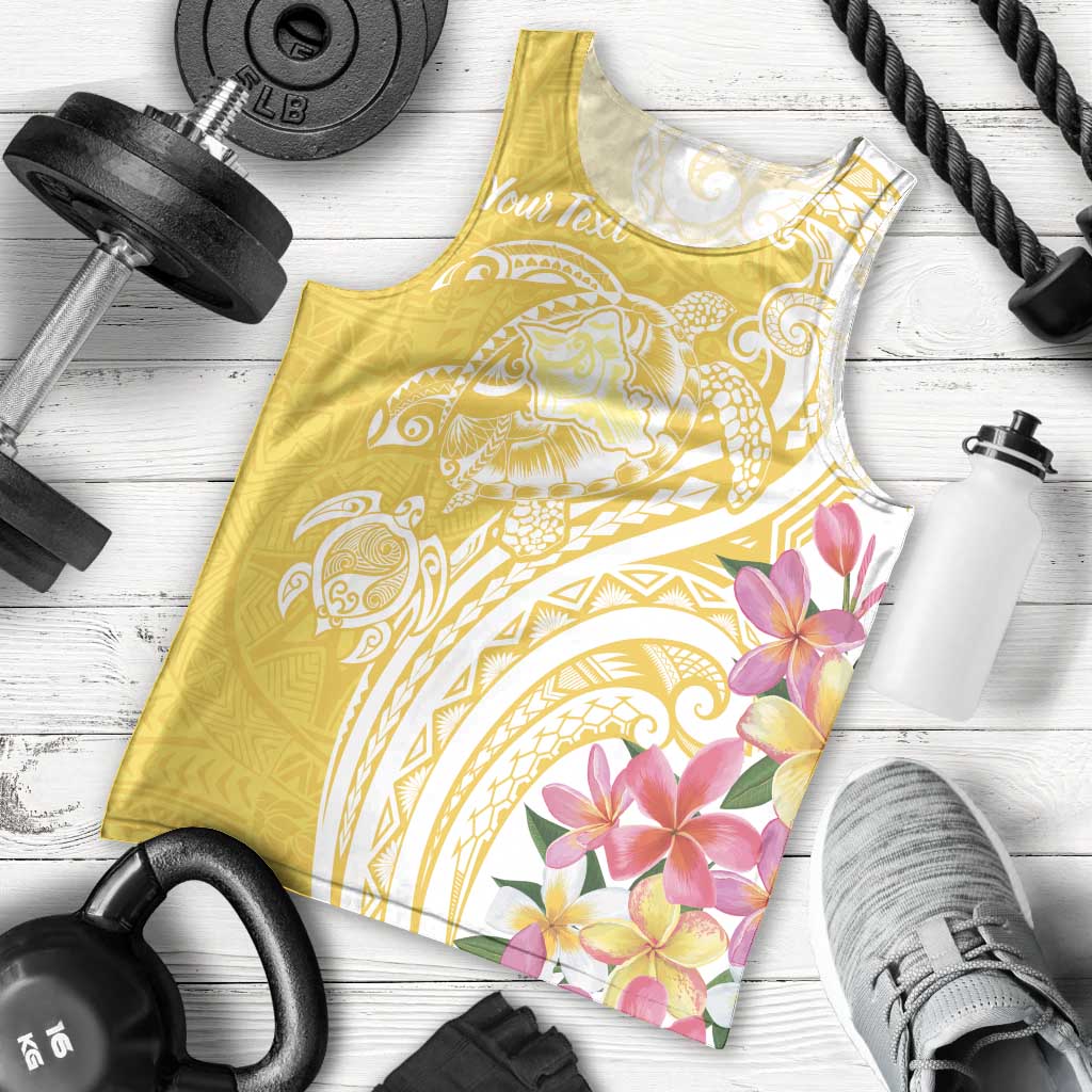 Aloha Oahu Island Personalized Men Tank Top Yellow Dreamy Turtle LT7 - Polynesian Pride