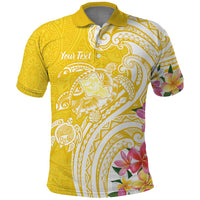 Aloha Oahu Island Personalized Polo Shirt Yellow Dreamy Turtle