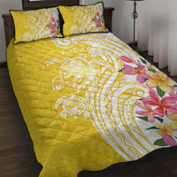 Aloha Oahu Island Personalized Quilt Bed Set Yellow Dreamy Turtle LT7 Yellow - Polynesian Pride