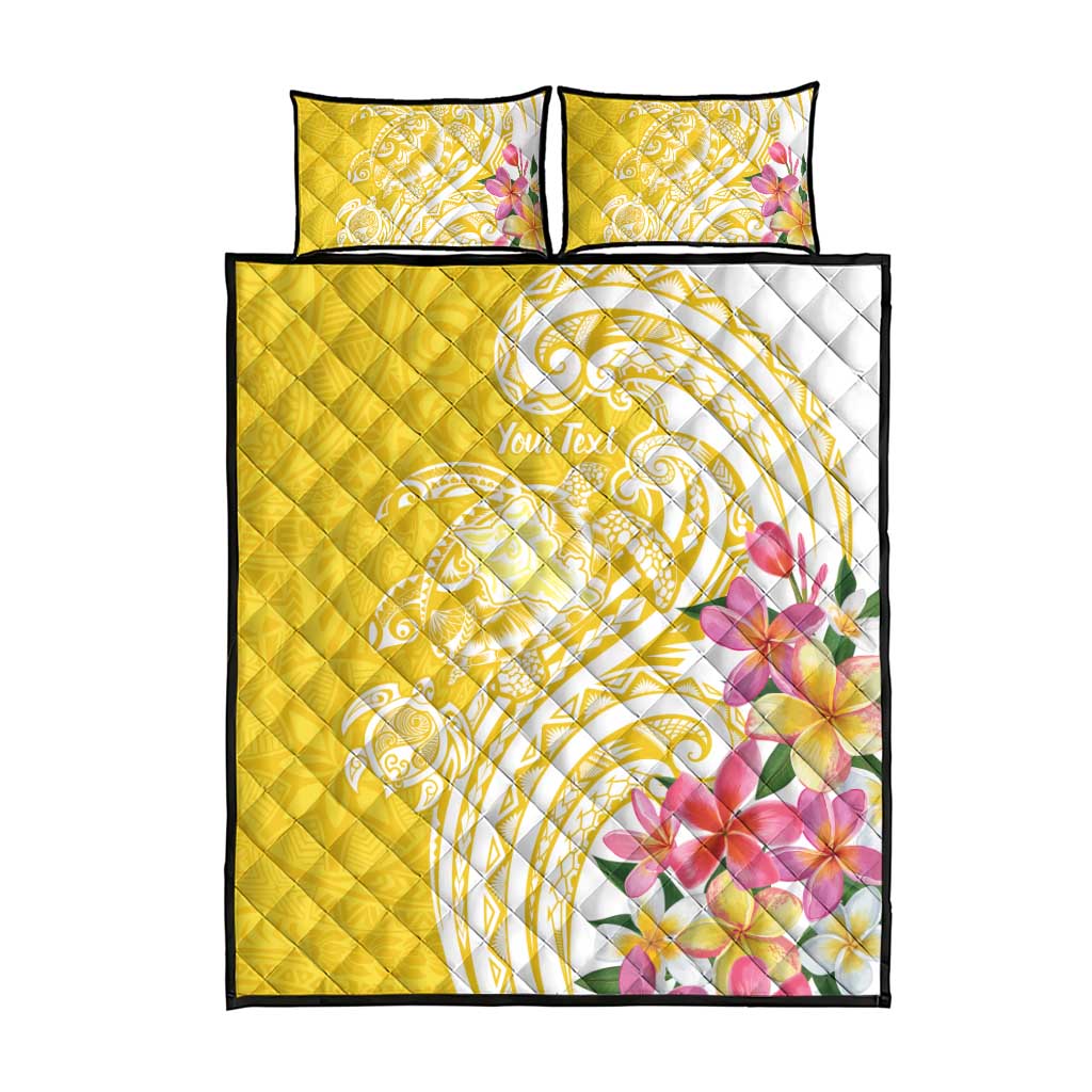 Aloha Oahu Island Personalized Quilt Bed Set Yellow Dreamy Turtle LT7 - Polynesian Pride
